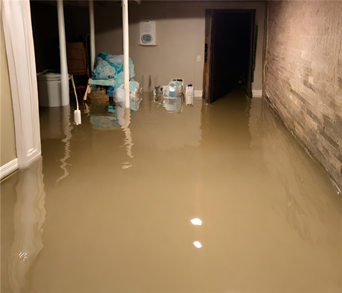 A basement flood in Dalton, Georgia